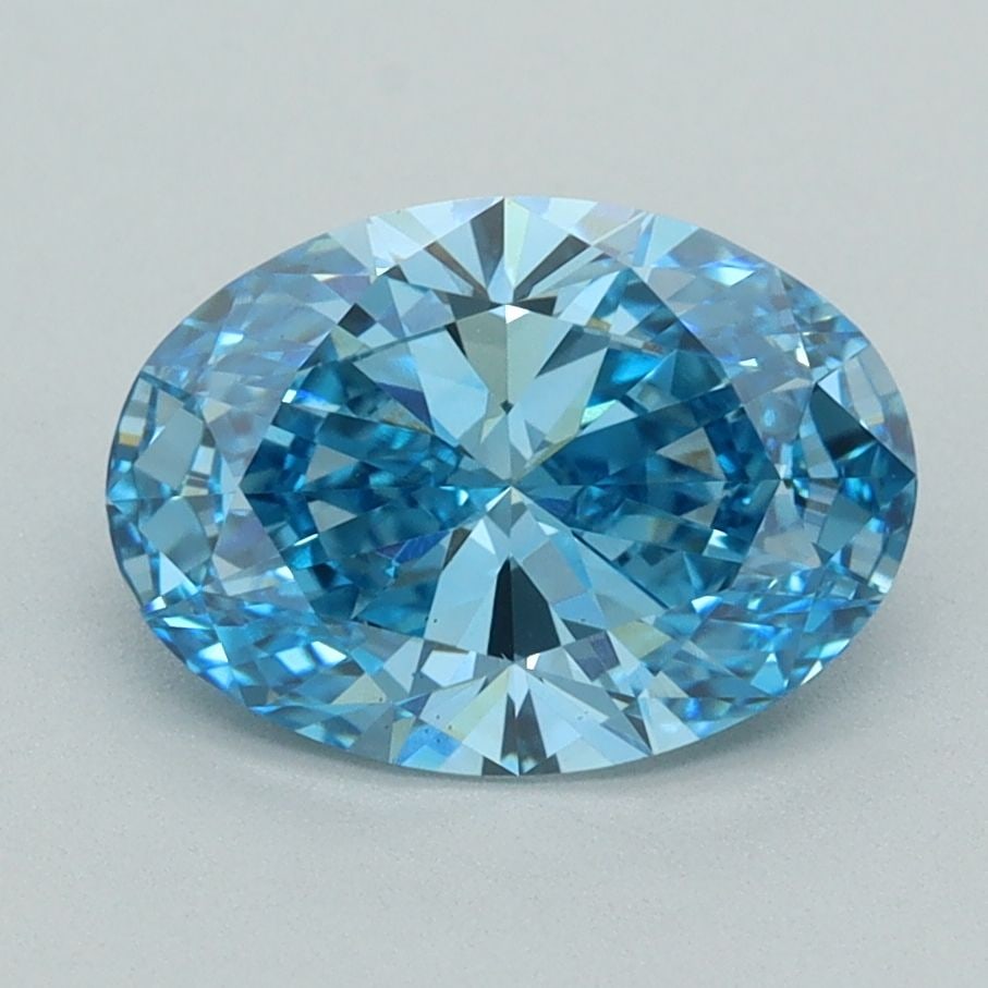 Loose Diamond - OVAL 2.04ct Fancy Vivid Blue VS1: Loose Diamond - OVAL 2.04ct Fancy Vivid Blue VS1 Source: This is a real non-mined Diamond that has been grown in a lab Shape: OVAL Carats: 2.04 Color: Fancy Vivid Blue Certification: IGI Video: