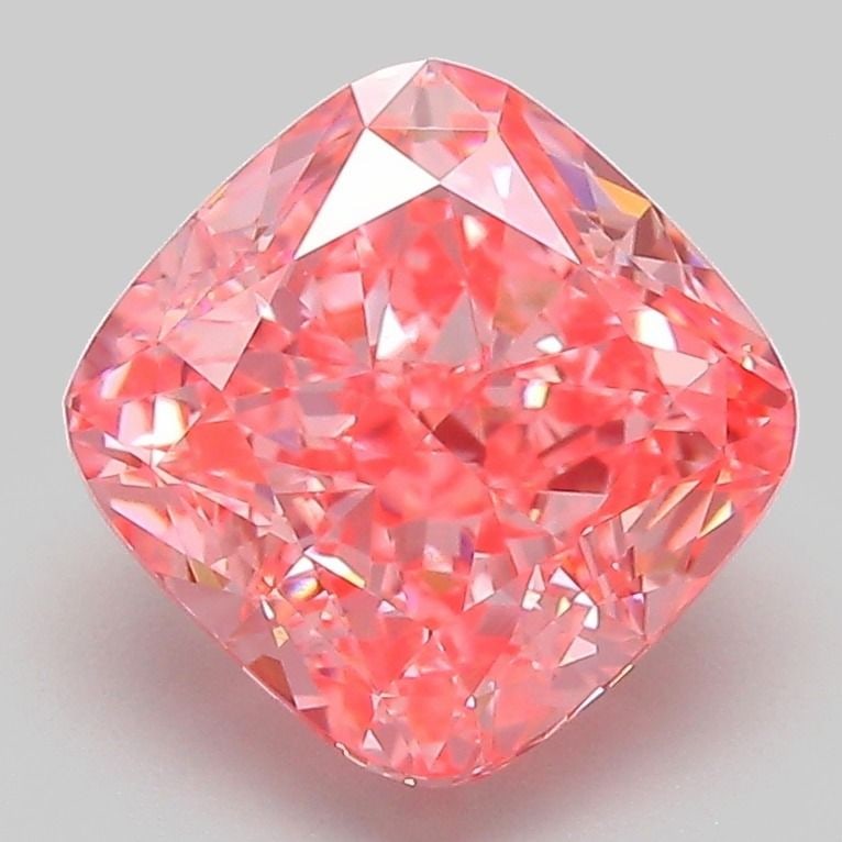 Loose Diamond - CUSHION MODIFIED 3.15ct Fancy Vivid Pink VVS2: Loose Diamond - CUSHION MODIFIED 3.15ct Fancy Vivid Pink VVS2 Source: This is a real non-mined Diamond that has been grown in a lab Shape: CUSHION MODIFIED Carats: 3.15 Color: Fancy Vivid Pink Certifi