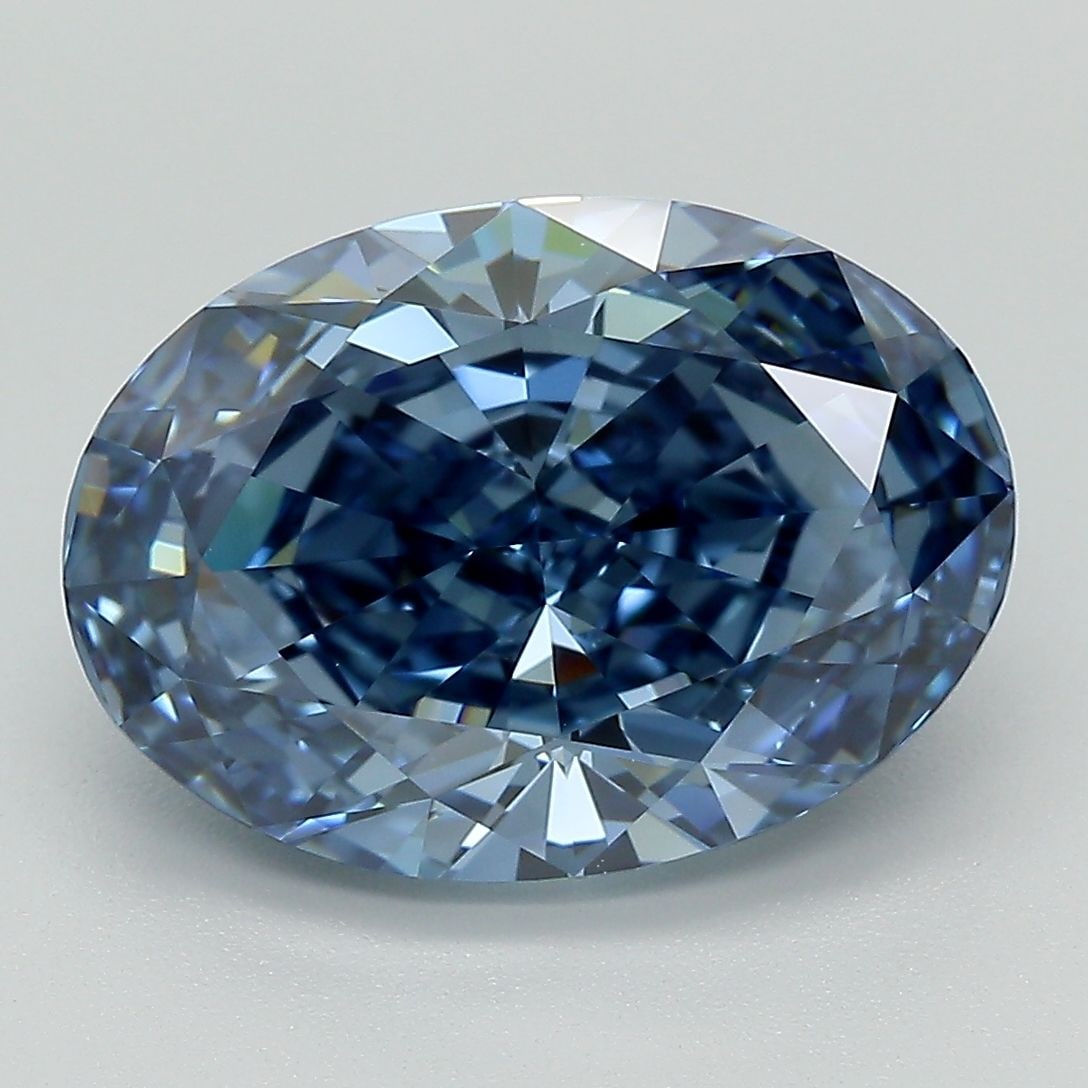 Loose Diamond - OVAL 5.03ct Fancy Deep Blue VVS1: Loose Diamond - OVAL 5.03ct Fancy Deep Blue VVS1 Source: This is a real non-mined Diamond that has been grown in a lab Shape: OVAL Carats: 5.03 Color: Fancy Deep Blue Certification: IGI Video: