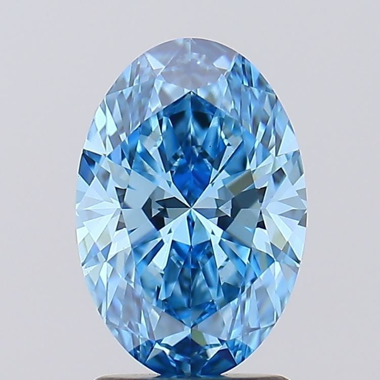 Loose Diamond - OVAL 1.84ct Fancy Vivid Blue VS1: Loose Diamond - OVAL 1.84ct Fancy Vivid Blue VS1 Source: This is a real non-mined Diamond that has been grown in a lab Shape: OVAL Carats: 1.84 Color: Fancy Vivid Blue Certification: IGI Video: