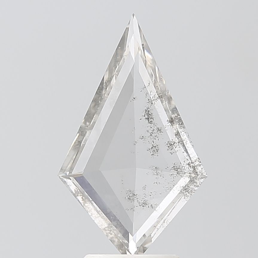 Loose Diamond - KITE 1.36ct Salt and Pepper I1: Loose Diamond - KITE 1.36ct Salt and Pepper I1 Source: This is a real non-mined Diamond that has been grown in a lab Shape: KITE Carats: 1.36 Color: Salt and Pepper Certification: NONE Video: