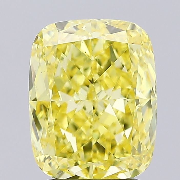 Loose Diamond - CUSHION MODIFIED 3.07ct Fancy Vivid Yellow VS1: Loose Diamond - CUSHION MODIFIED 3.07ct Fancy Vivid Yellow VS1 Source: This is a real non-mined Diamond that has been grown in a lab Shape: CUSHION MODIFIED Carats: 3.07 Color: Fancy Vivid Yellow Cert