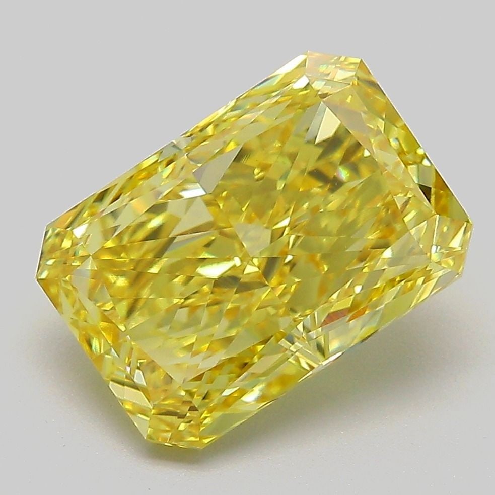 Loose Diamond - RADIANT 4.06ct Fancy Vivid Yellow VS1: Loose Diamond - RADIANT 4.06ct Fancy Vivid Yellow VS1 Source: This is a real non-mined Diamond that has been grown in a lab Shape: RADIANT Carats: 4.06 Color: Fancy Vivid Yellow Certification: IGI Vid