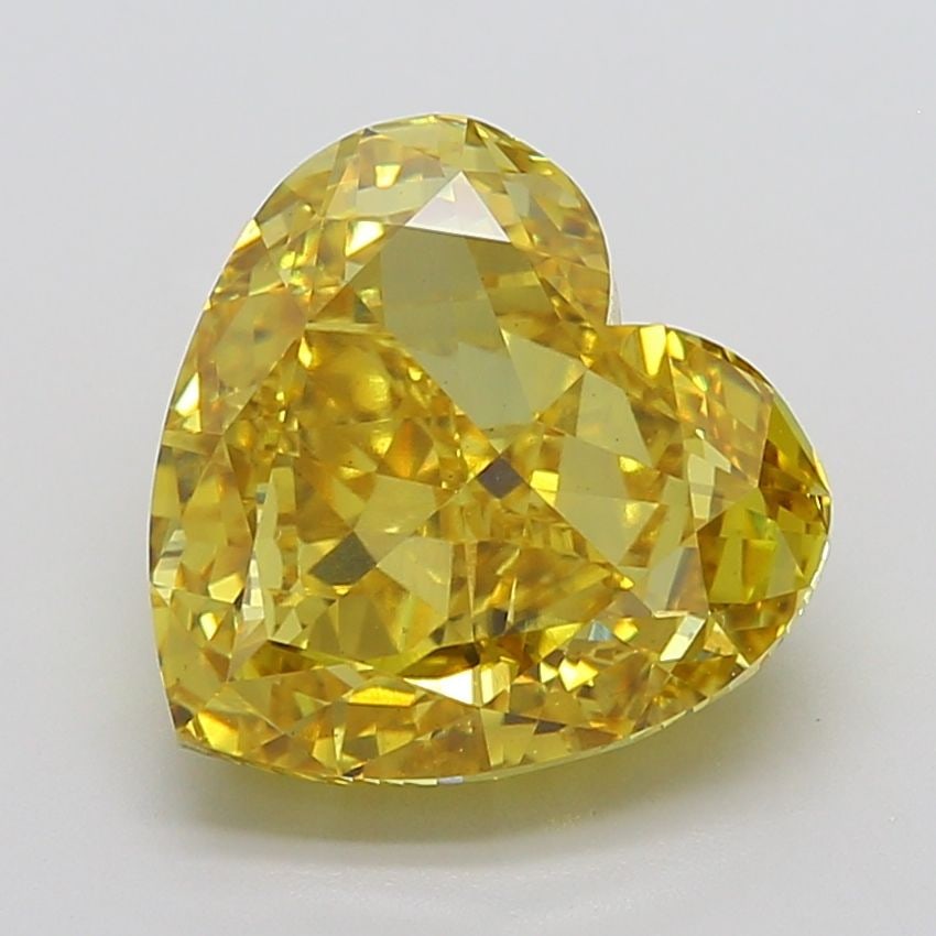 Loose Diamond - HEART 10.74ct Fancy Vivid Yellow VS1: Loose Diamond - HEART 10.74ct Fancy Vivid Yellow VS1 Source: This is a real non-mined Diamond that has been grown in a lab Shape: HEART Carats: 10.74 Color: Fancy Vivid Yellow Certification: IGI Video