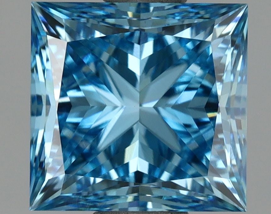 Loose Diamond - PRINCESS 2.25ct Fancy Vivid Blue VVS2: Loose Diamond - PRINCESS 2.25ct Fancy Vivid Blue VVS2 Source: This is a real non-mined Diamond that has been grown in a lab Shape: PRINCESS Carats: 2.25 Color: Fancy Vivid Blue Certification: IGI Vide