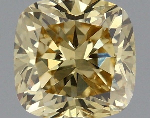 Loose Diamond - CUSHION BRILLIANT 0.32ct Fancy Yellow VS2: Loose Diamond - CUSHION BRILLIANT 0.32ct Fancy Yellow VS2 Source: This is a real non-mined Diamond that has been grown in a lab Shape: CUSHION BRILLIANT Carats: 0.32 Color: Fancy Yellow Certification: