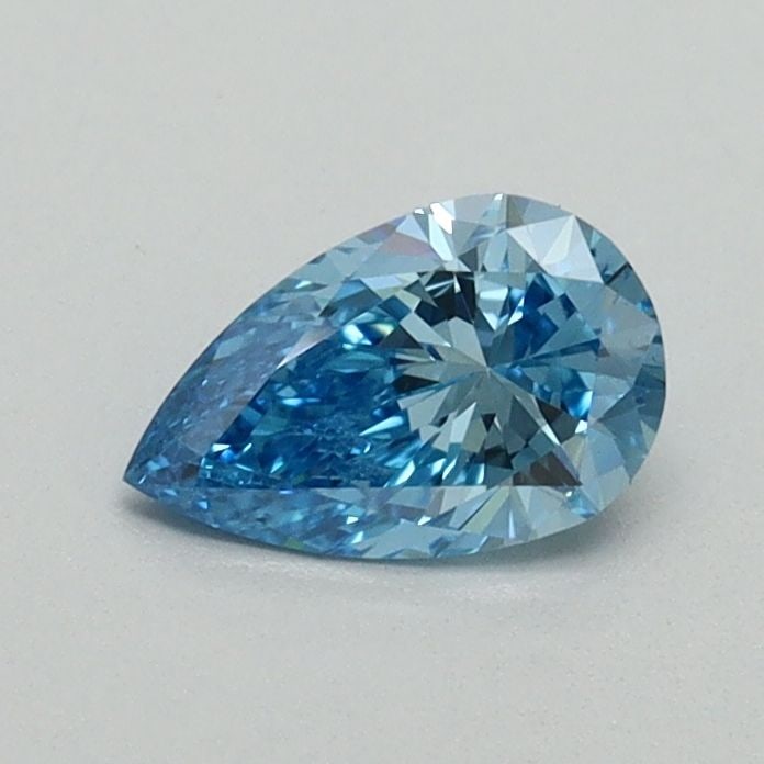 Loose Diamond - PEAR 0.46ct Fancy Blue VS1: Loose Diamond - PEAR 0.46ct Fancy Blue VS1 Source: This is a real non-mined Diamond that has been grown in a lab Shape: PEAR Carats: 0.46 Color: Fancy Blue Certification: NONE Video: