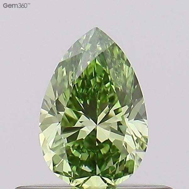 Loose Diamond - PEAR 0.38ct Fancy Vivid Green VS1: Loose Diamond - PEAR 0.38ct Fancy Vivid Green VS1 Source: This is a real non-mined Diamond that has been grown in a lab Shape: PEAR Carats: 0.38 Color: Fancy Vivid Green Certification: NONE Video: