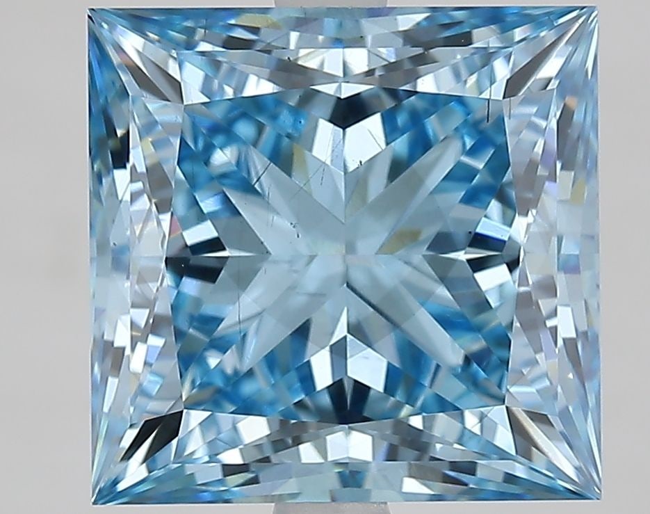 Loose Diamond - PRINCESS 5.06ct Fancy Vivid Blue SI1 (1 of 1)