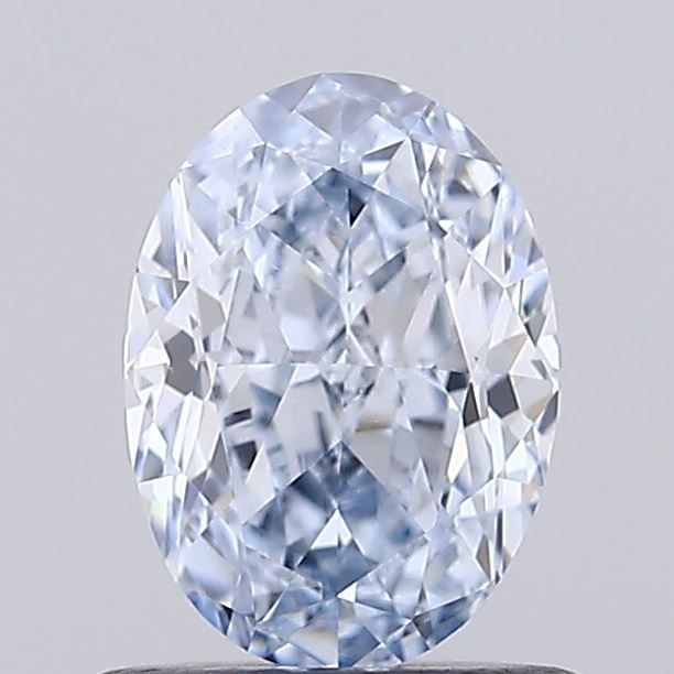Loose Diamond - OVAL 1.0ct Fancy Light Blue VVS2: Loose Diamond - OVAL 1.0ct Fancy Light Blue VVS2 Source: This is a real non-mined Diamond that has been grown in a lab Shape: OVAL Carats: 1.0 Color: Fancy Light Blue Certification: IGI Video: