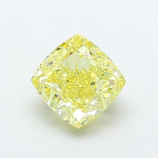 Loose Diamond - CUSHION MODIFIED 1.58ct Fancy Intense Yellow VVS2: Loose Diamond - CUSHION MODIFIED 1.58ct Fancy Intense Yellow VVS2 Source: This is a real non-mined Diamond that has been grown in a lab Shape: CUSHION MODIFIED Carats: 1.58 Color: Fancy Intense Yellow