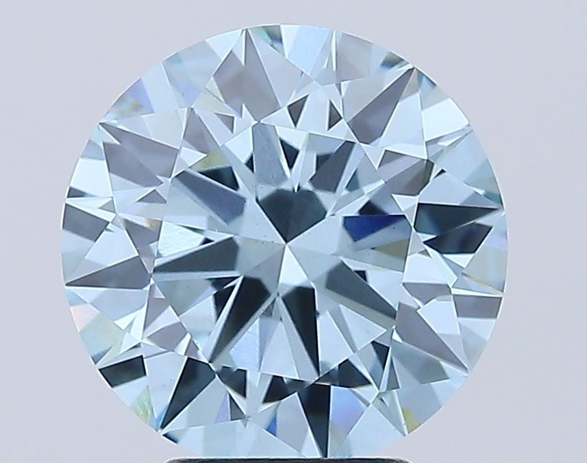 Loose Diamond - ROUND 4.01ct Fancy Vivid Blue VS1: Loose Diamond - ROUND 4.01ct Fancy Vivid Blue VS1 Source: This is a real non-mined Diamond that has been grown in a lab Shape: ROUND Carats: 4.01 Color: Fancy Vivid Blue Certification: IGI Video: