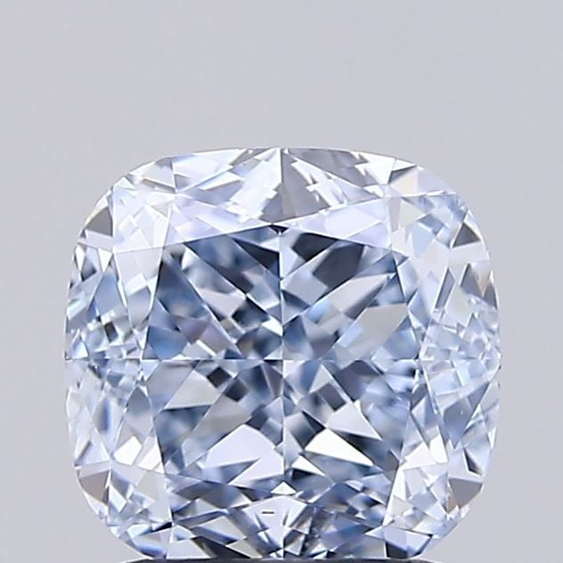 Loose Diamond - CUSHION MODIFIED 1.5ct Fancy Light Blue VS1: Loose Diamond - CUSHION MODIFIED 1.5ct Fancy Light Blue VS1 Source: This is a real non-mined Diamond that has been grown in a lab Shape: CUSHION MODIFIED Carats: 1.5 Color: Fancy Light Blue Certificat