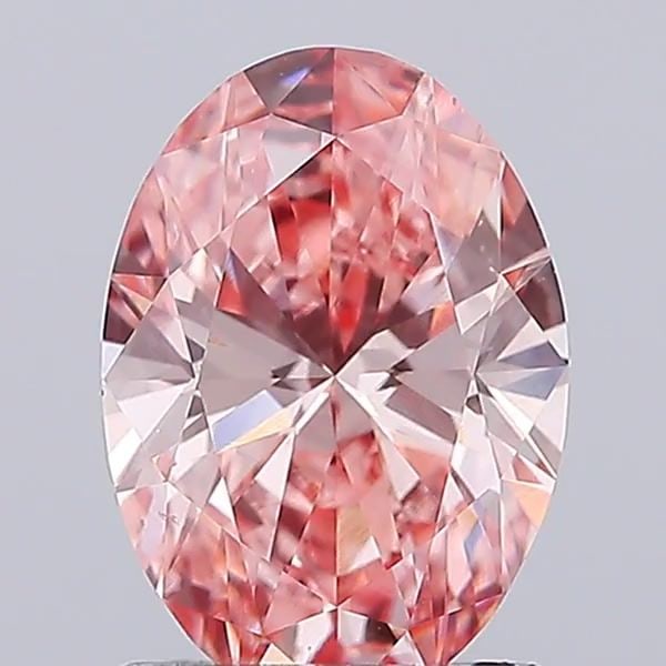 Loose Diamond - OVAL 1.51ct Fancy Vivid Pink VS2: Loose Diamond - OVAL 1.51ct Fancy Vivid Pink VS2 Source: This is a real non-mined Diamond that has been grown in a lab Shape: OVAL Carats: 1.51 Color: Fancy Vivid Pink Certification: IGI Video: