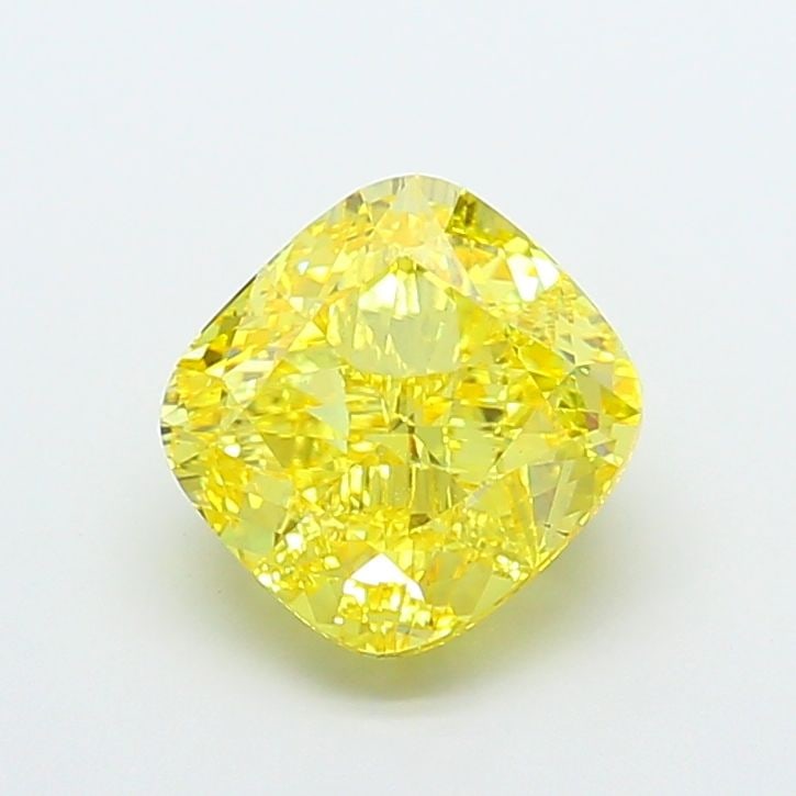 Loose Diamond - CUSHION MODIFIED 5.55ct Fancy Vivid Yellow VS2: Loose Diamond - CUSHION MODIFIED 5.55ct Fancy Vivid Yellow VS2 Source: This is a real non-mined Diamond that has been grown in a lab Shape: CUSHION MODIFIED Carats: 5.55 Color: Fancy Vivid Yellow Cert