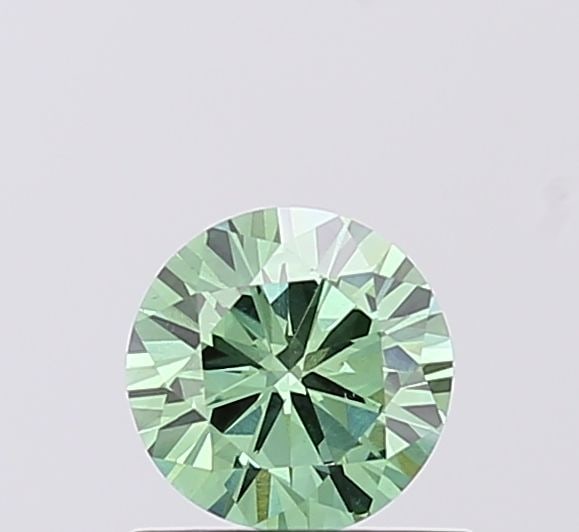 Loose Diamond - ROUND 0.63ct Fancy Vivid Green VS1: Loose Diamond - ROUND 0.63ct Fancy Vivid Green VS1 Source: This is a real non-mined Diamond that has been grown in a lab Shape: ROUND Carats: 0.63 Color: Fancy Vivid Green Certification: IGI Video: