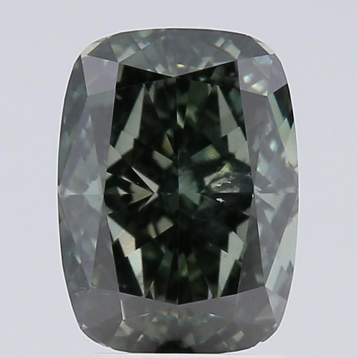 Loose Diamond - CUSHION BRILLIANT 2.0ct Fancy Green VS2: Loose Diamond - CUSHION BRILLIANT 2.0ct Fancy Green VS2 Source: This is a real non-mined Diamond that has been grown in a lab Shape: CUSHION BRILLIANT Carats: 2.0 Color: Fancy Green Certification: NON