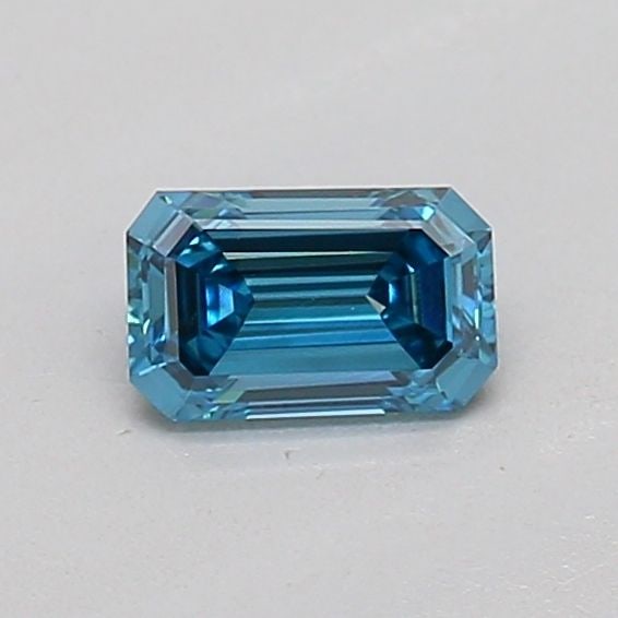 Loose Diamond - EMERALD 0.23ct Fancy Vivid Blue VS1: Loose Diamond - EMERALD 0.23ct Fancy Vivid Blue VS1 Source: This is a real non-mined Diamond that has been grown in a lab Shape: EMERALD Carats: 0.23 Color: Fancy Vivid Blue Certification: IGI The Dia