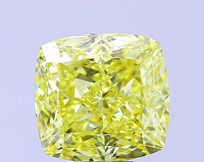 Loose Diamond - CUSHION MODIFIED 5.02ct Fancy Intense Yellow VS2: Loose Diamond - CUSHION MODIFIED 5.02ct Fancy Intense Yellow VS2 Source: This is a real non-mined Diamond that has been grown in a lab Shape: CUSHION MODIFIED Carats: 5.02 Color: Fancy Intense Yellow 