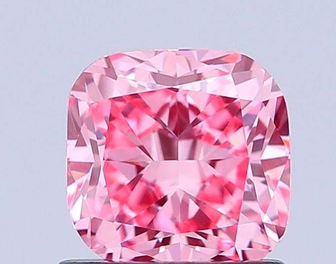 Loose Diamond - CUSHION MODIFIED 1.02ct Fancy Vivid Pink VVS2: Loose Diamond - CUSHION MODIFIED 1.02ct Fancy Vivid Pink VVS2 Source: This is a real non-mined Diamond that has been grown in a lab Shape: CUSHION MODIFIED Carats: 1.02 Color: Fancy Vivid Pink Certifi