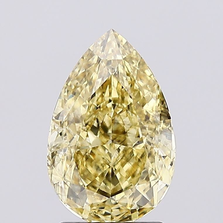 Loose Diamond - PEAR 2.08ct Fancy Intense Yellow SI1: Loose Diamond - PEAR 2.08ct Fancy Intense Yellow SI1 Source: This is a real non-mined Diamond that has been grown in a lab Shape: PEAR Carats: 2.08 Color: Fancy Intense Yellow Certification: IGI Video