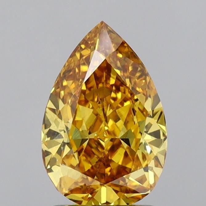 Loose Diamond - PEAR 1.69ct Fancy Vivid Brownish Yellow VS2: Loose Diamond - PEAR 1.69ct Fancy Vivid Brownish Yellow VS2 Source: This is a real non-mined Diamond that has been grown in a lab Shape: PEAR Carats: 1.69 Color: Fancy Vivid Brownish Yellow Certificat