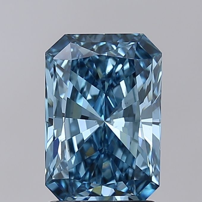 Loose Diamond - RADIANT 2.01ct Fancy Vivid Blue VS1: Loose Diamond - RADIANT 2.01ct Fancy Vivid Blue VS1 Source: This is a real non-mined Diamond that has been grown in a lab Shape: RADIANT Carats: 2.01 Color: Fancy Vivid Blue Certification: IGI Video:
