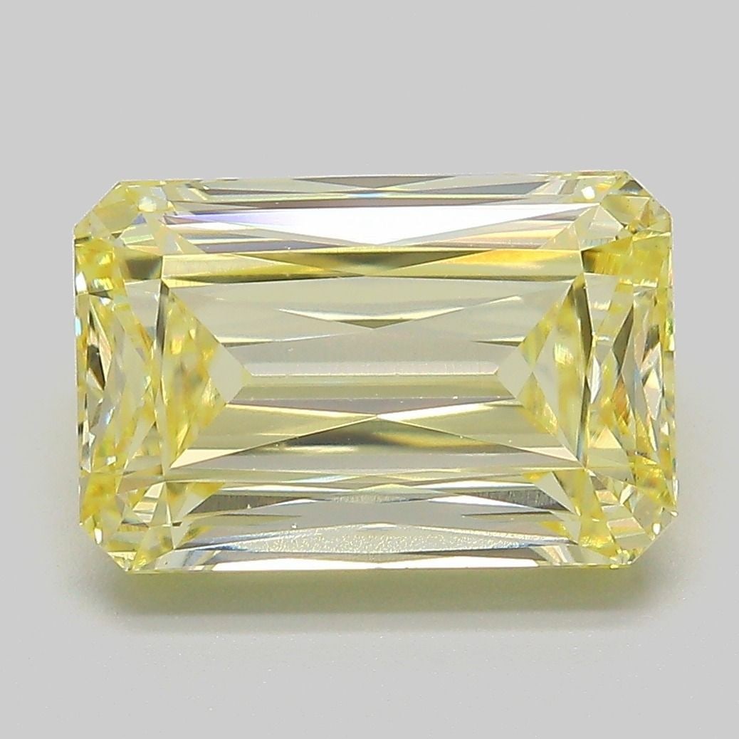 Loose Diamond - RADIANT 5.0ct Fancy Yellow VS1: Loose Diamond - RADIANT 5.0ct Fancy Yellow VS1 Source: This is a real non-mined Diamond that has been grown in a lab Shape: RADIANT Carats: 5.0 Color: Fancy Yellow Certification: IGI Video: