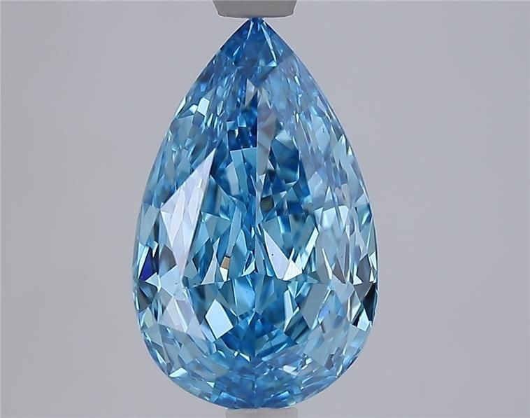 Loose Diamond - PEAR 2.61ct Fancy Vivid Blue VS1: Loose Diamond - PEAR 2.61ct Fancy Vivid Blue VS1 Source: This is a real non-mined Diamond that has been grown in a lab Shape: PEAR Carats: 2.61 Color: Fancy Vivid Blue Certification: IGI Video:
