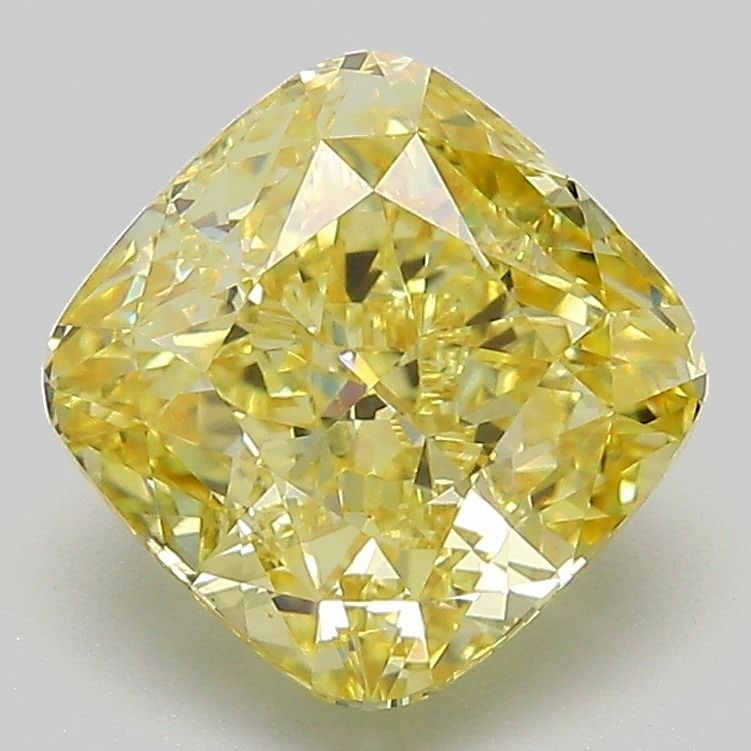 Loose Diamond - CUSHION MODIFIED 3.02ct Fancy Intense Yellow VS1: Loose Diamond - CUSHION MODIFIED 3.02ct Fancy Intense Yellow VS1 Source: This is a real non-mined Diamond that has been grown in a lab Shape: CUSHION MODIFIED Carats: 3.02 Color: Fancy Intense Yellow 