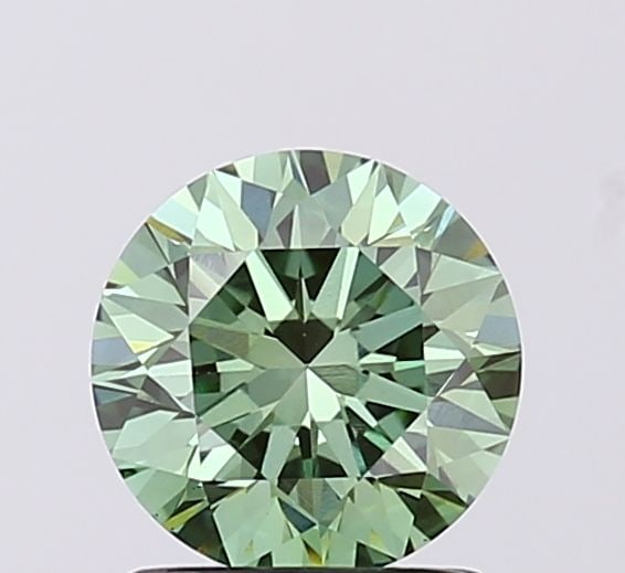 Loose Diamond - ROUND 1.17ct Fancy Vivid Green VVS2: Loose Diamond - ROUND 1.17ct Fancy Vivid Green VVS2 Source: This is a real non-mined Diamond that has been grown in a lab Shape: ROUND Carats: 1.17 Color: Fancy Vivid Green Certification: IGI Video: