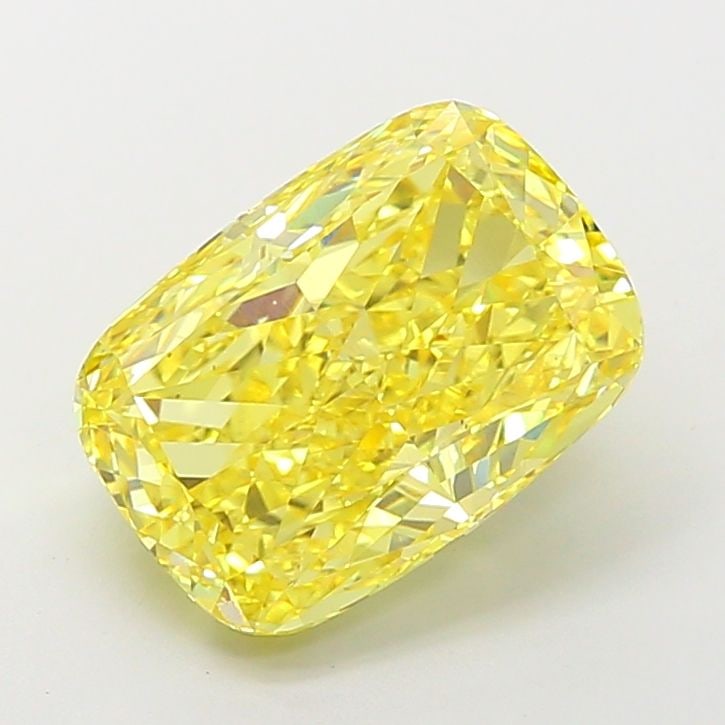 Loose Diamond - CUSHION MODIFIED 4.82ct Fancy Vivid Yellow VS1: Loose Diamond - CUSHION MODIFIED 4.82ct Fancy Vivid Yellow VS1 Source: This is a real non-mined Diamond that has been grown in a lab Shape: CUSHION MODIFIED Carats: 4.82 Color: Fancy Vivid Yellow Cert