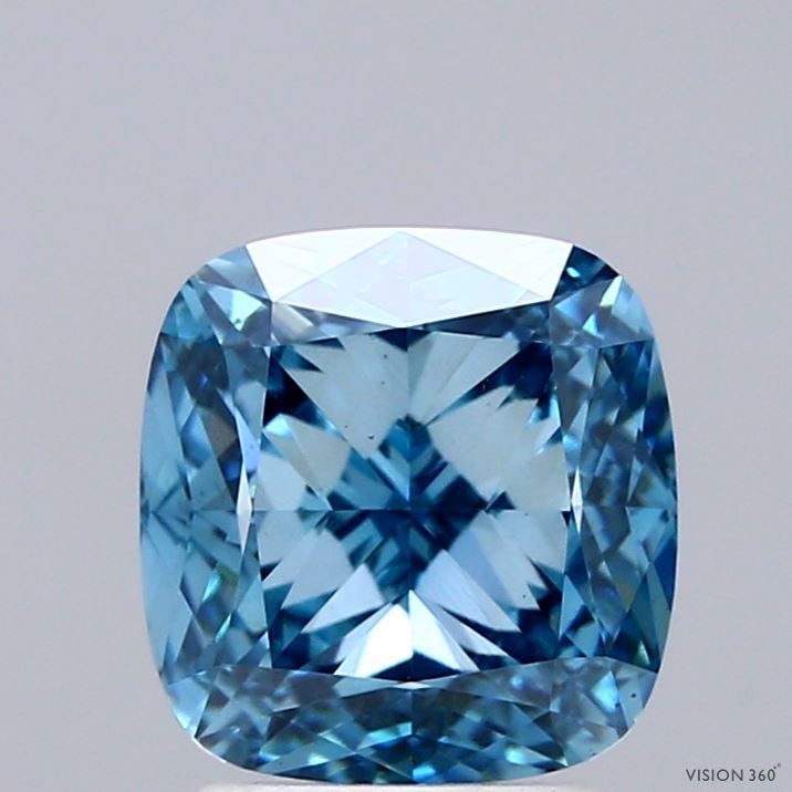 Loose Diamond - CUSHION MODIFIED 3.0ct Fancy Vivid Blue VS1: Loose Diamond - CUSHION MODIFIED 3.0ct Fancy Vivid Blue VS1 Source: This is a real non-mined Diamond that has been grown in a lab Shape: CUSHION MODIFIED Carats: 3.0 Color: Fancy Vivid Blue Certificat