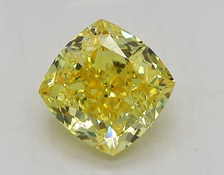 Loose Diamond - CUSHION MODIFIED 1.08ct Fancy Yellow VVS2: Loose Diamond - CUSHION MODIFIED 1.08ct Fancy Yellow VVS2 Source: This is a real non-mined Diamond that has been grown in a lab Shape: CUSHION MODIFIED Carats: 1.08 Color: Fancy Yellow Certification: 