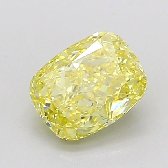 Loose Diamond - CUSHION MODIFIED 1.03ct Fancy Intense Yellow VS1: Loose Diamond - CUSHION MODIFIED 1.03ct Fancy Intense Yellow VS1 Source: This is a real non-mined Diamond that has been grown in a lab Shape: CUSHION MODIFIED Carats: 1.03 Color: Fancy Intense Yellow 