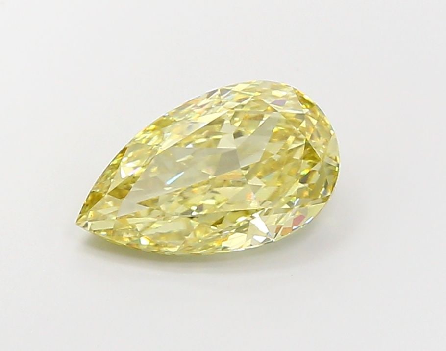 Loose Diamond - PEAR 3.56ct Fancy Intense Yellow VS1: Loose Diamond - PEAR 3.56ct Fancy Intense Yellow VS1 Source: This is a real non-mined Diamond that has been grown in a lab Shape: PEAR Carats: 3.56 Color: Fancy Intense Yellow Certification: IGI Video