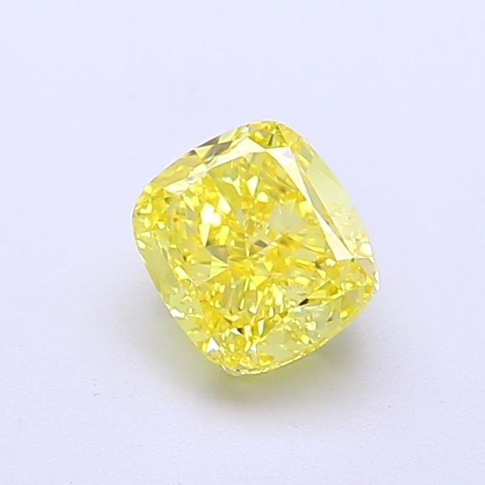 Loose Diamond - CUSHION MODIFIED 1.05ct Fancy Intense Yellow VVS2: Loose Diamond - CUSHION MODIFIED 1.05ct Fancy Intense Yellow VVS2 Source: This is a real non-mined Diamond that has been grown in a lab Shape: CUSHION MODIFIED Carats: 1.05 Color: Fancy Intense Yellow