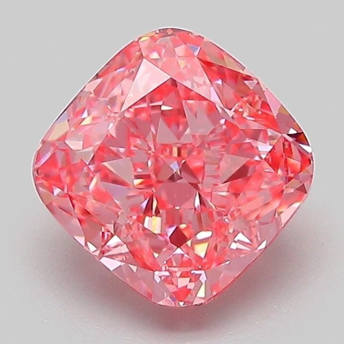 Loose Diamond - CUSHION MODIFIED 2.03ct Fancy Vivid Pink VVS2: Loose Diamond - CUSHION MODIFIED 2.03ct Fancy Vivid Pink VVS2 Source: This is a real non-mined Diamond that has been grown in a lab Shape: CUSHION MODIFIED Carats: 2.03 Color: Fancy Vivid Pink Certifi