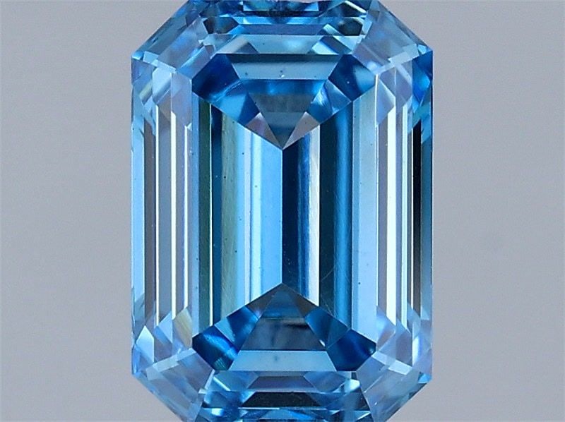 Loose Diamond - EMERALD 0.7ct Fancy Vivid Blue VS2: Loose Diamond - EMERALD 0.7ct Fancy Vivid Blue VS2 Source: This is a real non-mined Diamond that has been grown in a lab Shape: EMERALD Carats: 0.7 Color: Fancy Vivid Blue Certification: IGI Video: