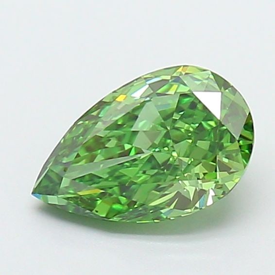 Loose Diamond - PEAR 1.09ct Fancy Vivid Green VVS2: Loose Diamond - PEAR 1.09ct Fancy Vivid Green VVS2 Source: This is a real non-mined Diamond that has been grown in a lab Shape: PEAR Carats: 1.09 Color: Fancy Vivid Green Certification: IGI Video: