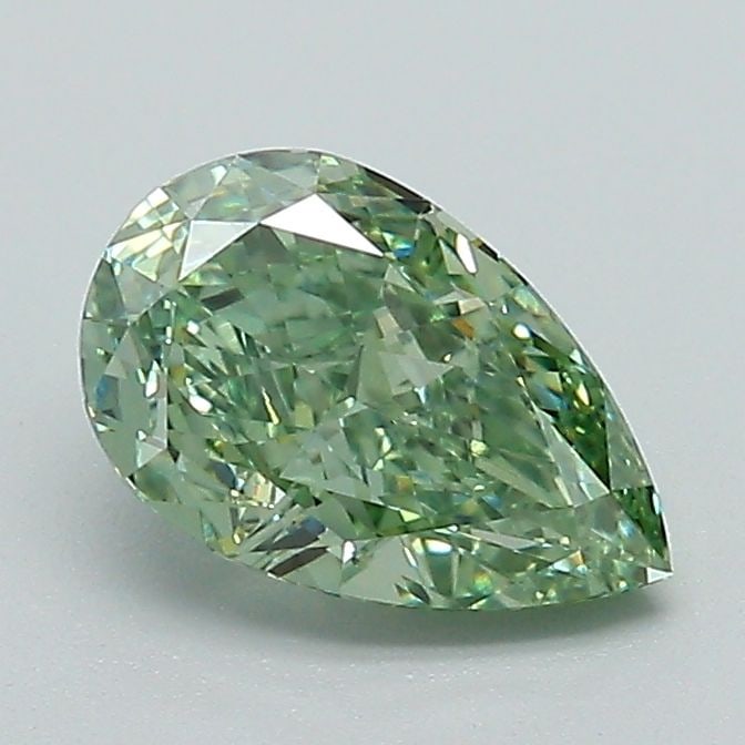 Loose Diamond - PEAR 1.08ct Fancy Vivid Green VVS2: Loose Diamond - PEAR 1.08ct Fancy Vivid Green VVS2 Source: This is a real non-mined Diamond that has been grown in a lab Shape: PEAR Carats: 1.08 Color: Fancy Vivid Green Certification: IGI Video: