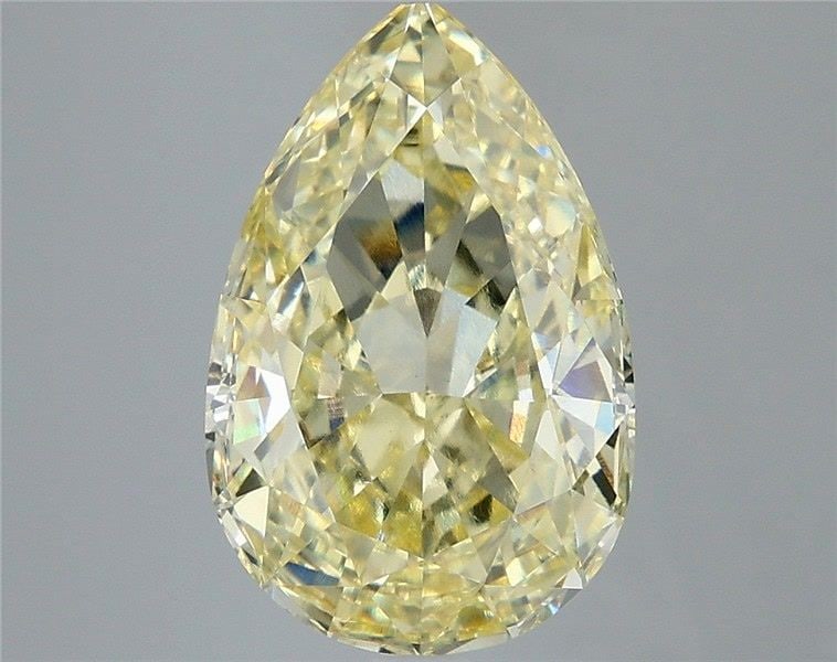Loose Diamond - PEAR 5.09ct Fancy Yellow VS1: Loose Diamond - PEAR 5.09ct Fancy Yellow VS1 Source: This is a real non-mined Diamond that has been grown in a lab Shape: PEAR Carats: 5.09 Color: Fancy Yellow Certification: IGI Video: