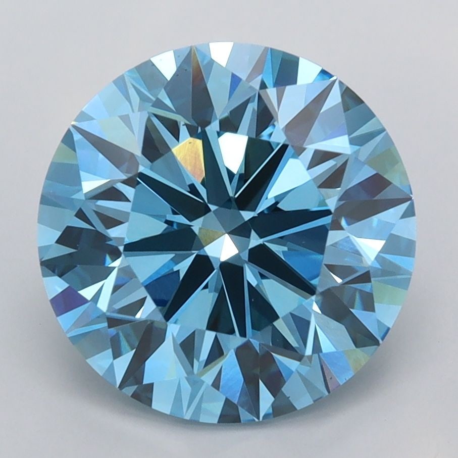 Ideal Loose Diamond - ROUND 3.94ct Fancy Vivid Blue VS1: Ideal Loose Diamond - ROUND 3.94ct Fancy Vivid Blue VS1 Source: This is a real non-mined Diamond that has been grown in a lab Shape: ROUND Carats: 3.94 Color: Fancy Vivid Blue Certification: IGI Video
