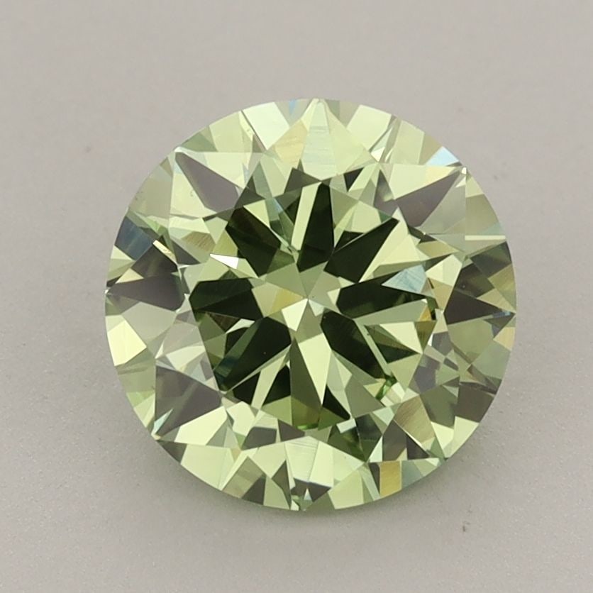 Loose Diamond - ROUND 1.97ct Fancy Vivid Green VS1: Loose Diamond - ROUND 1.97ct Fancy Vivid Green VS1 Source: This is a real non-mined Diamond that has been grown in a lab Shape: ROUND Carats: 1.97 Color: Fancy Vivid Green Certification: IGI Video:
