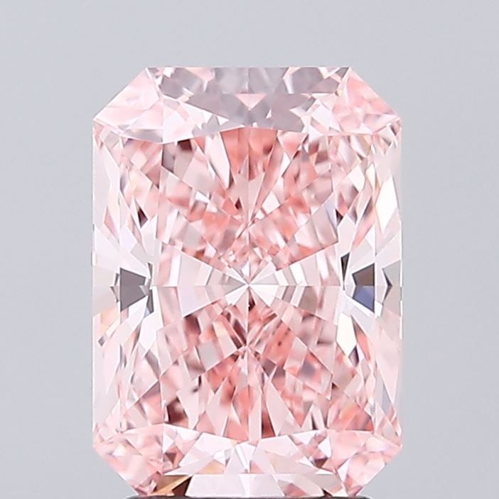 Loose Diamond - RADIANT 2.57ct Fancy Vivid Pink VVS2: Loose Diamond - RADIANT 2.57ct Fancy Vivid Pink VVS2 Source: This is a real non-mined Diamond that has been grown in a lab Shape: RADIANT Carats: 2.57 Color: Fancy Vivid Pink Certification: IGI Video: