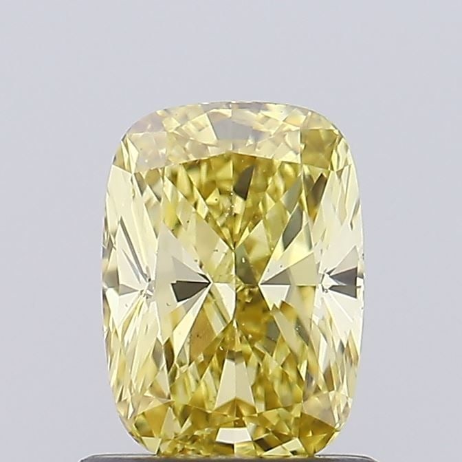 Loose Diamond - CUSHION MODIFIED 1.01ct Fancy Intense Yellow VS1: Loose Diamond - CUSHION MODIFIED 1.01ct Fancy Intense Yellow VS1 Source: This is a real non-mined Diamond that has been grown in a lab Shape: CUSHION MODIFIED Carats: 1.01 Color: Fancy Intense Yellow 