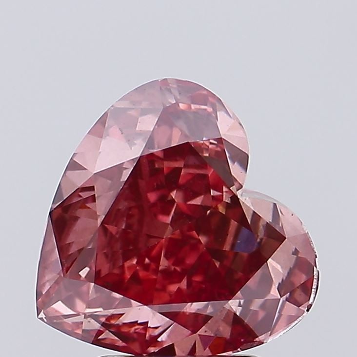 Loose Diamond - HEART 2.88ct Fancy Vivid Brownish Pink SI1: Loose Diamond - HEART 2.88ct Fancy Vivid Brownish Pink SI1 Source: This is a real non-mined Diamond that has been grown in a lab Shape: HEART Carats: 2.88 Color: Fancy Vivid Brownish Pink Certificatio