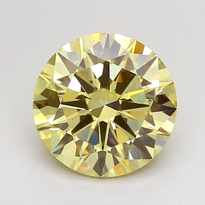 Loose Diamond - ROUND 2.04ct Fancy Yellow VS1: Loose Diamond - ROUND 2.04ct Fancy Yellow VS1 Source: This is a real non-mined Diamond that has been grown in a lab Shape: ROUND Carats: 2.04 Color: Fancy Yellow Certification: IGI Video: