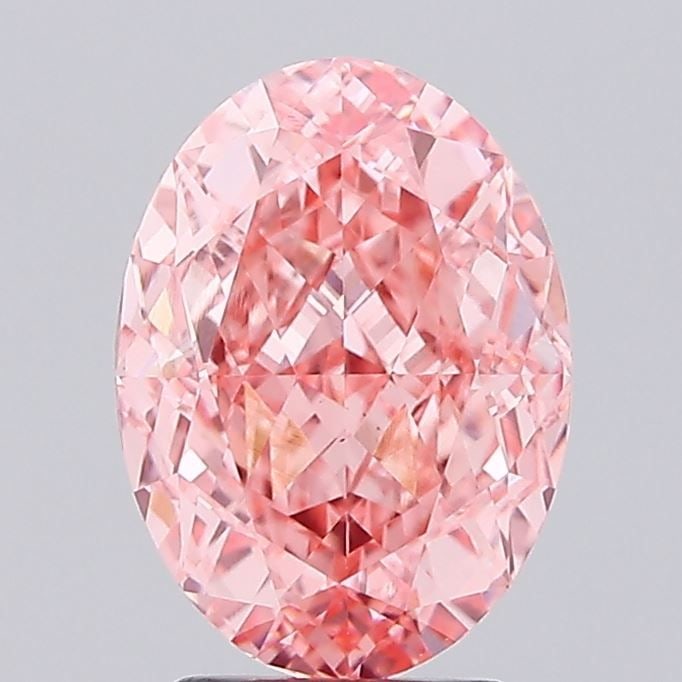 Loose Diamond - OVAL 3.66ct Fancy Vivid Pink VS1: Loose Diamond - OVAL 3.66ct Fancy Vivid Pink VS1 Source: This is a real non-mined Diamond that has been grown in a lab Shape: OVAL Carats: 3.66 Color: Fancy Vivid Pink Certification: IGI Video: