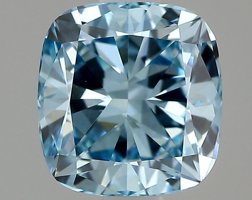 Loose Diamond - CUSHION MODIFIED 0.97ct Fancy Vivid Blue VVS2: Loose Diamond - CUSHION MODIFIED 0.97ct Fancy Vivid Blue VVS2 Source: This is a real non-mined Diamond that has been grown in a lab Shape: CUSHION MODIFIED Carats: 0.97 Color: Fancy Vivid Blue Certifi